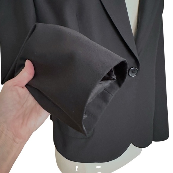 AUSTIN REED Wool-Blend Black Blazer British Tailoring Careerwear UK 40 US 10 - Picture 6 of 13